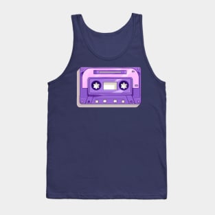 Purple cute tape cassette Tank Top